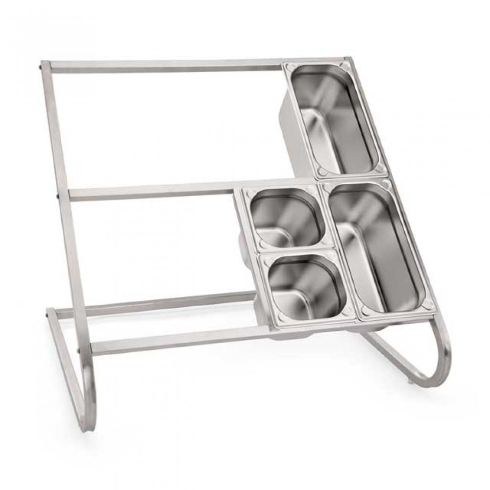 Cadru, stand bufet pentru 8 containere GN, condimente, sosuri