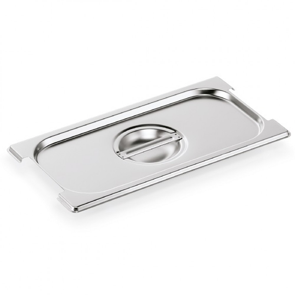 Capac cuva GN1/3, inox, cu manere, 325 × 176 mm