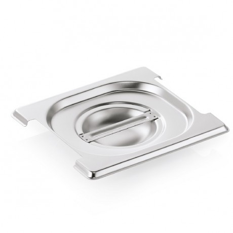 Capac cuva inox GN1/6 cu manere, 176 × 162 mm