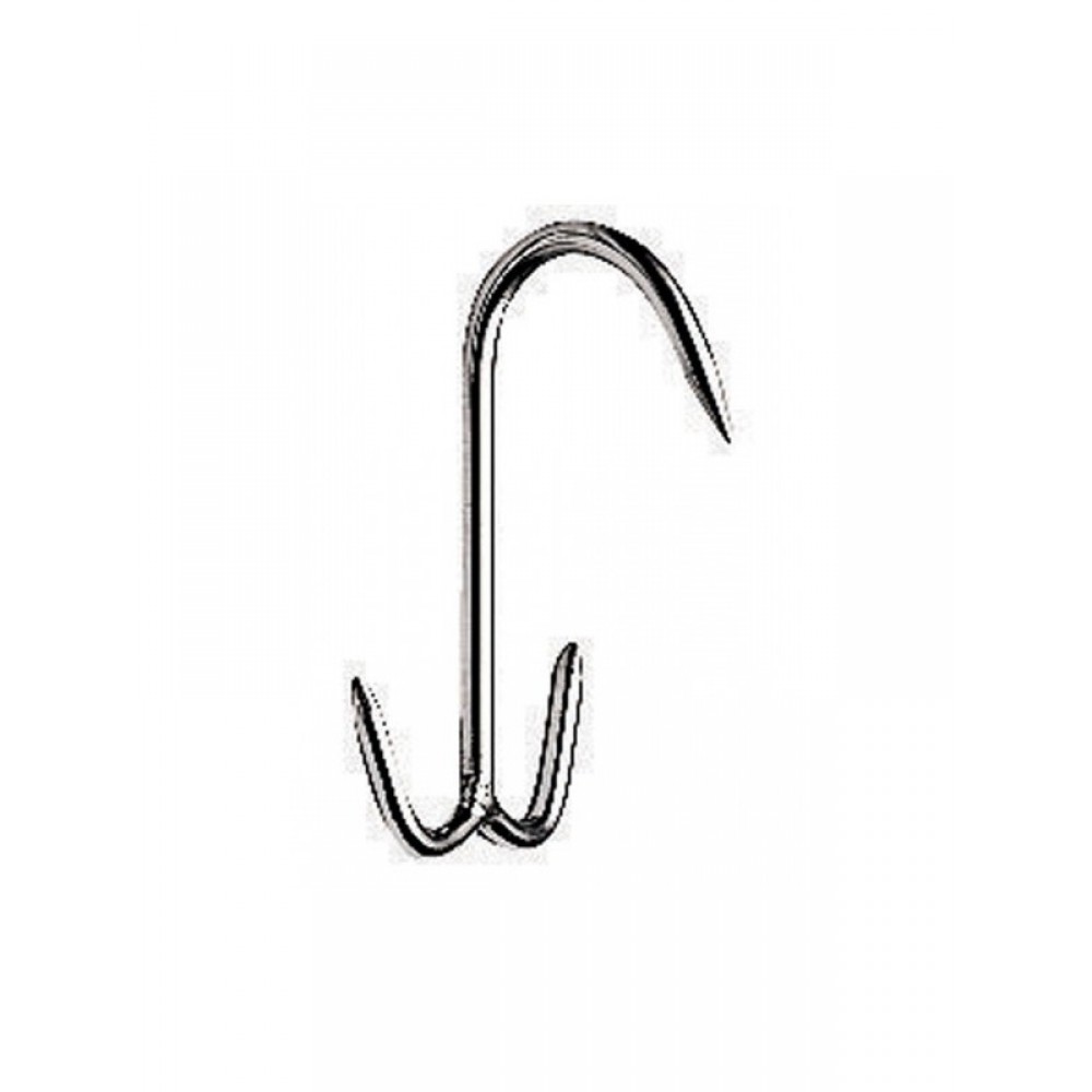 Carlig inox, pentru carne, tip ancora, 7x13 mm