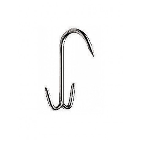 Carlig inox, pentru carne, tip ancora, 7x13 mm