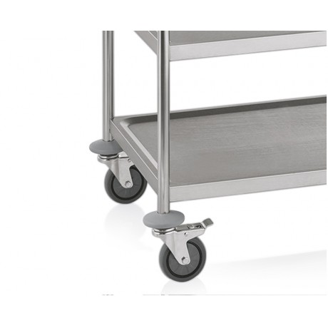 Carucior servire din inox cu 5 rafturi, 85x53x154 cm