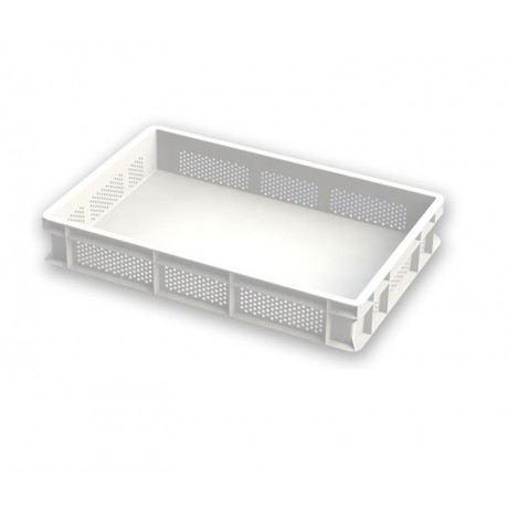 Casetă perforată depozitare aluat, paline pizza, 60x40x10 cm