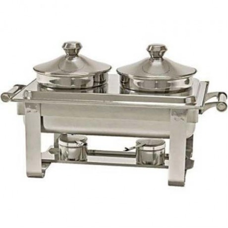 Chafing dish cu 2 cuve pentru supe si ciorbe