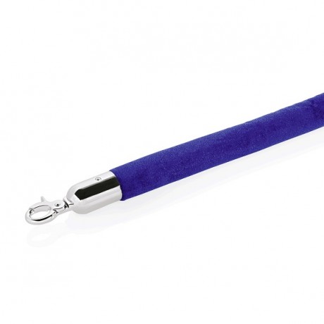 Cordon delimitare rosu catifea cu capete metal cromat, 150 cm