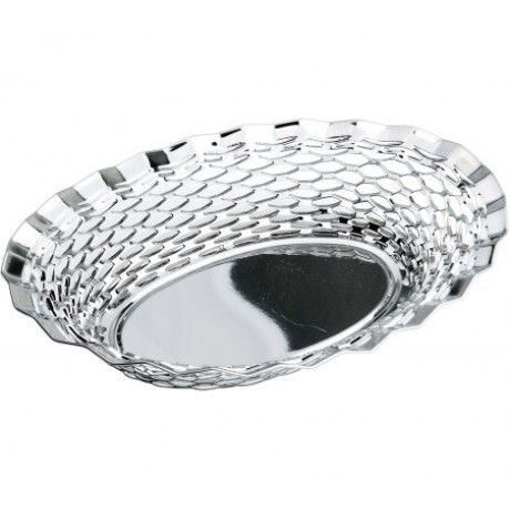 Coș pâine, fructe, din inox, oval, 300x240x50 mm