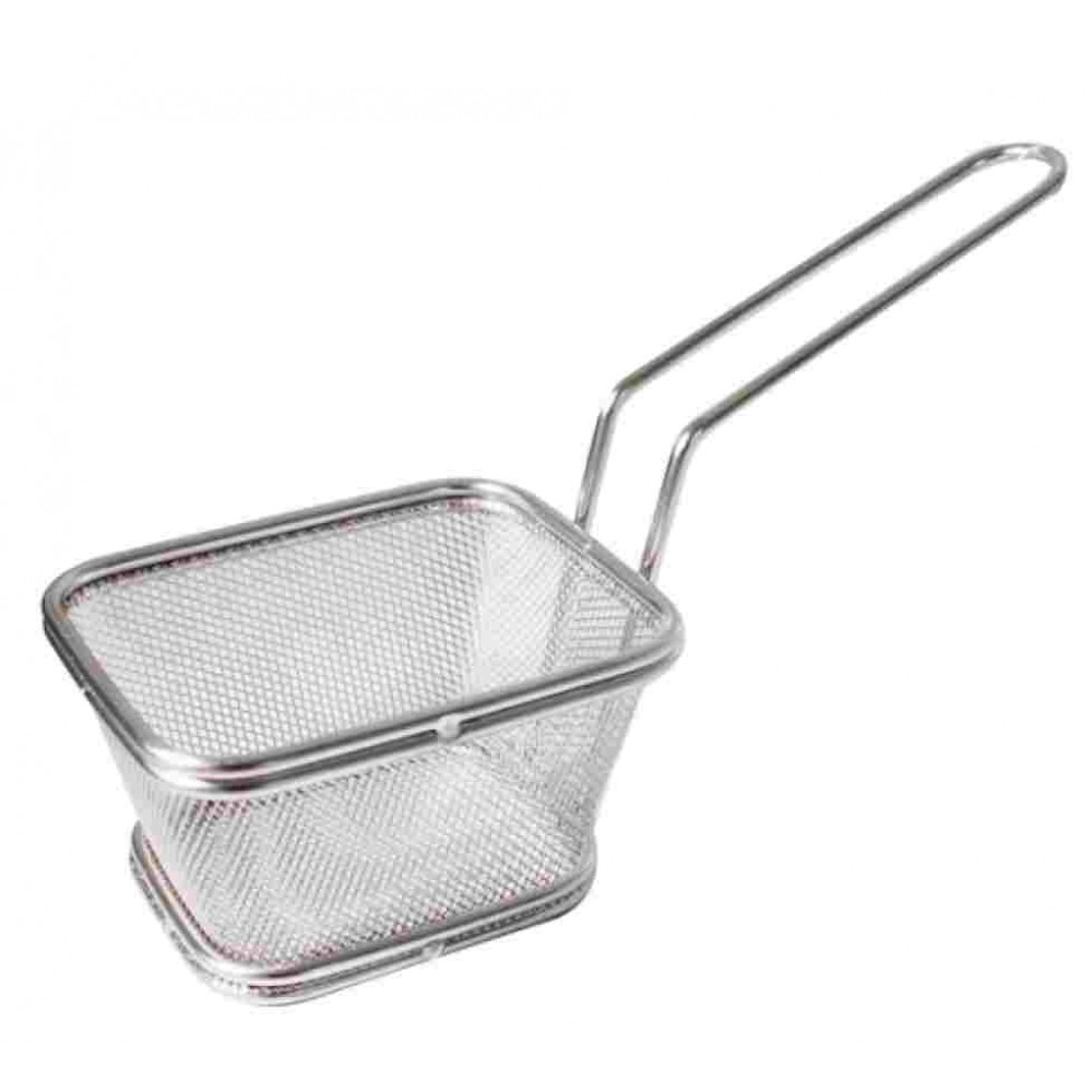Coș inox, servire cartofi prăjiţi, 10,5x9x6cm 