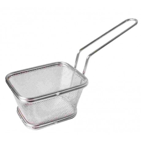 Coș inox, servire cartofi prăjiţi, 10,5x9x6cm 