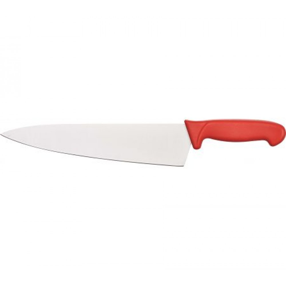 Cuțit bucătar, inox, lama 26 cm, mâner roșu 