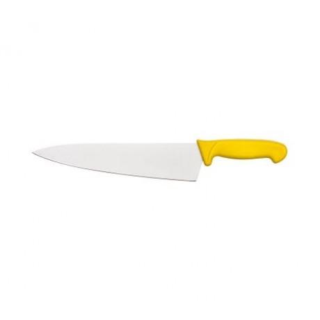 Cuțit bucătar, inox, lama 26 cm, mâner galben