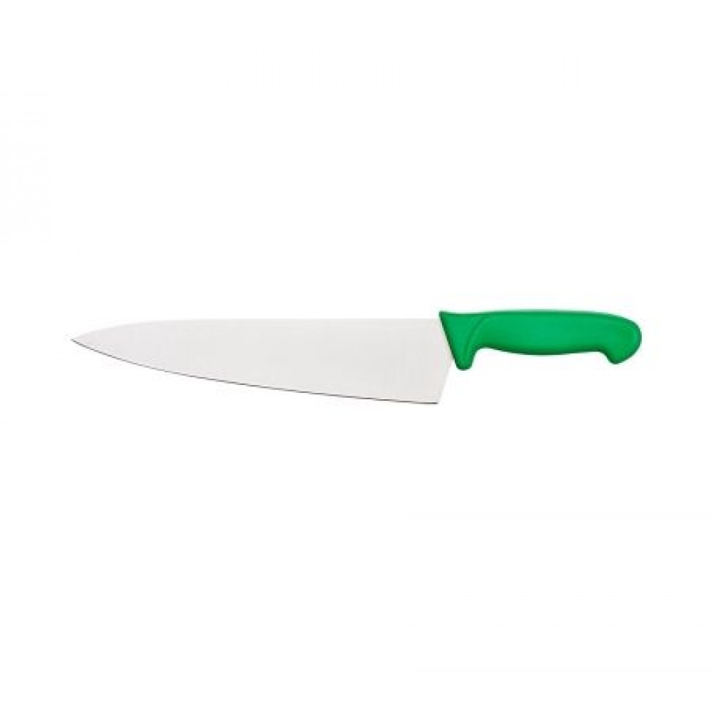 Cuțit bucătar, inox, lama 26 cm, mâner verde