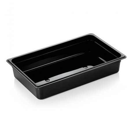 Tava policarbonat negru GN 1/1 - 100 mm