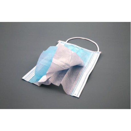 Mască chirurgicală 3 straturi / 3 pliuri cu elastic, 30 buc/set