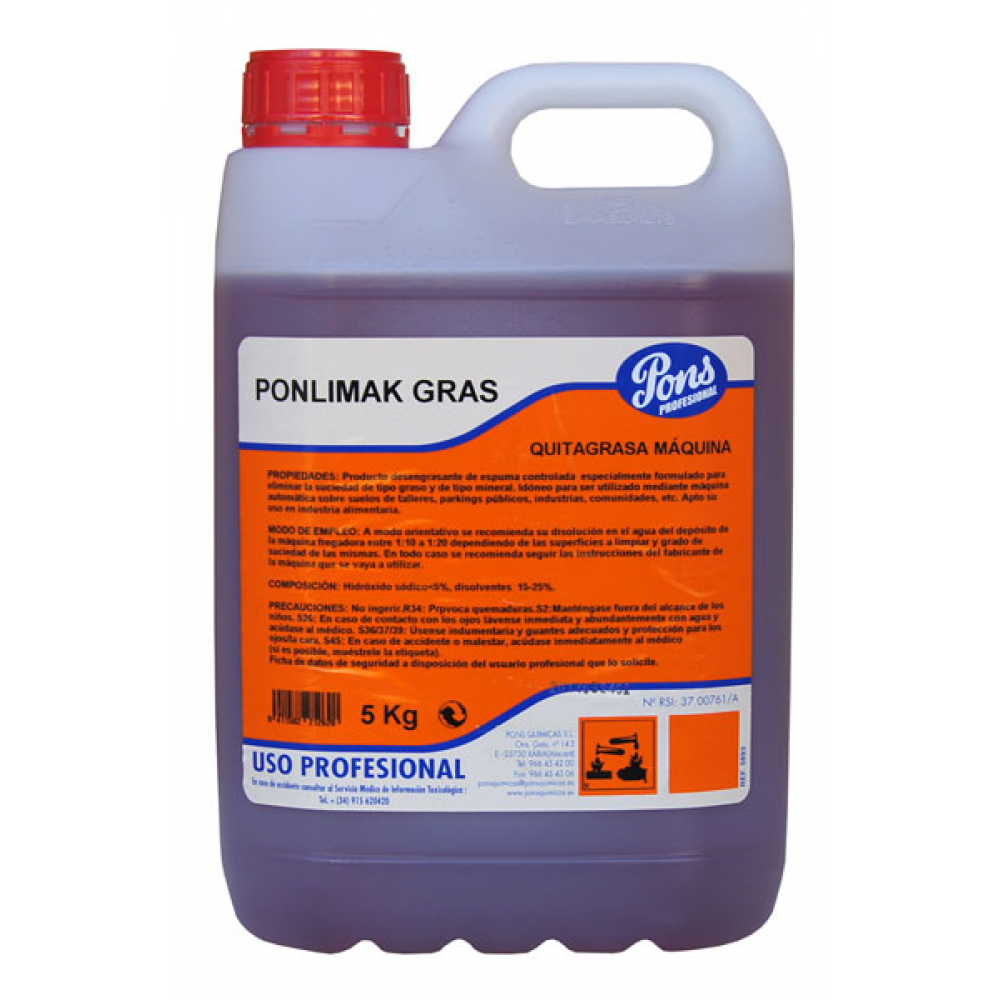 Detergent automat PONLIMAK GRAS 5 litri, Asevi