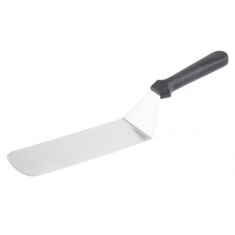 Spatulă inox, curbată, plină, 24x7.5-37.5 cm