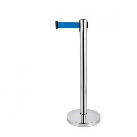 Stalp delimitare inox, cu banda retractabila, 200 cm,  Lightflex