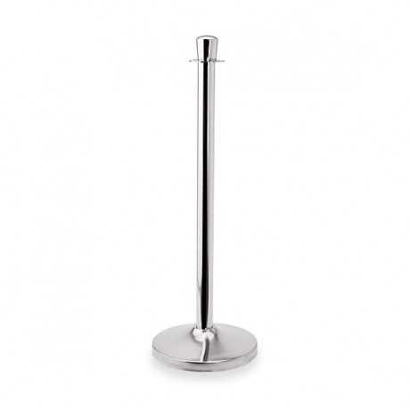 Stalp delimitare inox, cordon, pentru afisaj A4