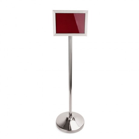 Stalp inox cu panou afisaj A4