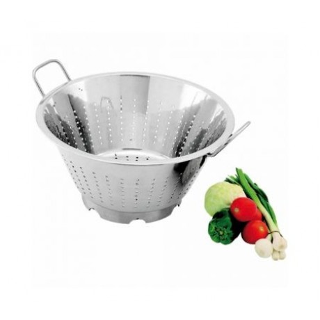 Strecurătoare conică, inox lucios, două mânere, 28xH16 cm