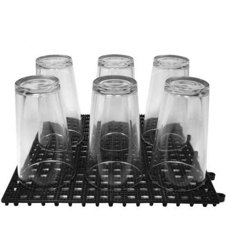 Uscator/drip mate pahare NEGRU - 30x30 cm