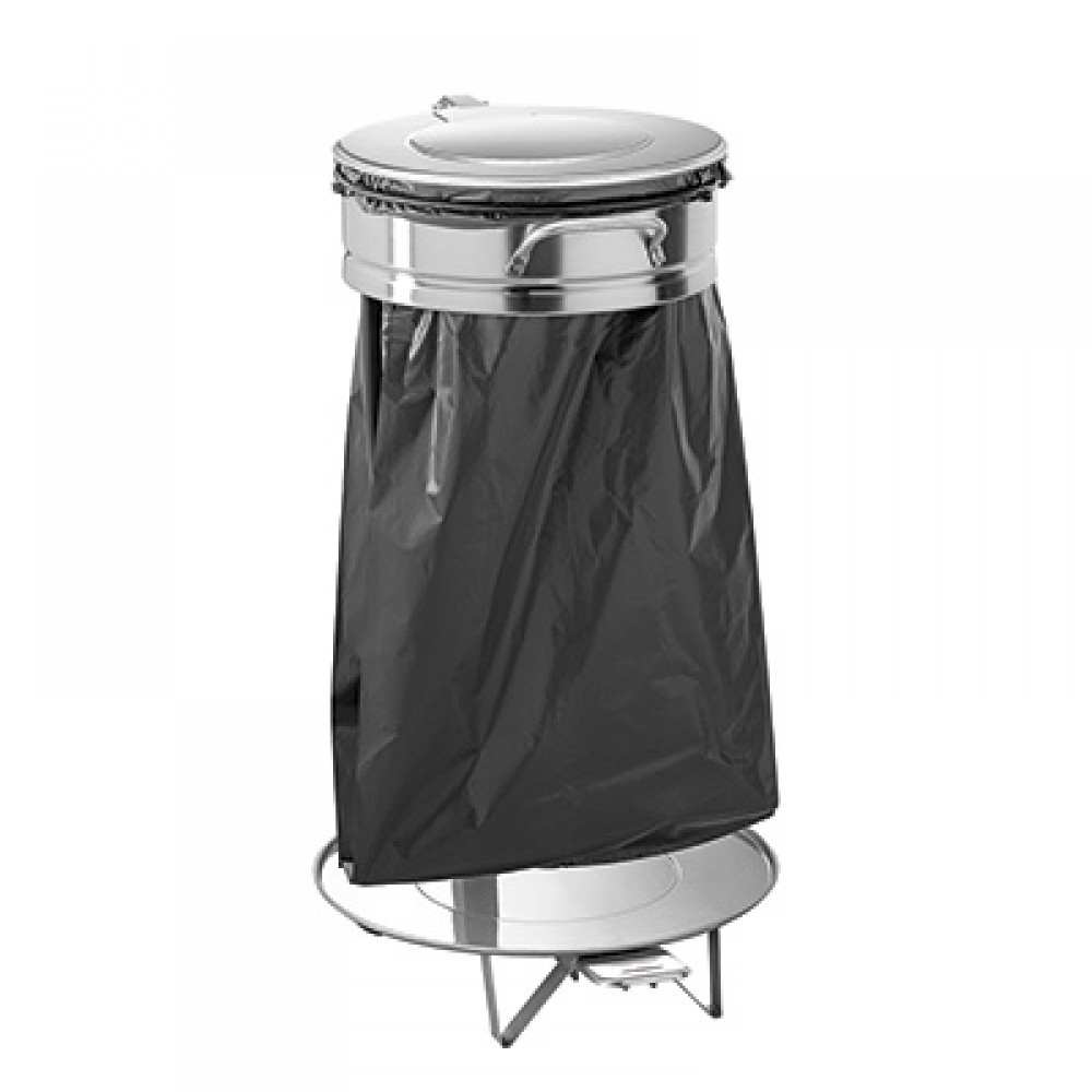 Suport sac de gunoi, deseuri cu capac, pentru sac plastic 110 litri