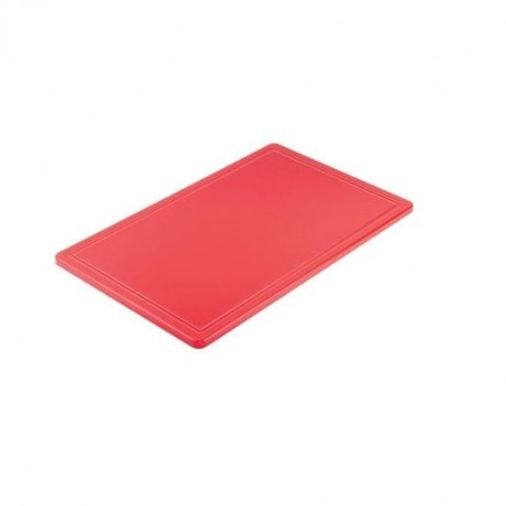 Tocator polietilena, Rosu, haccp, GN 1/1, 53x32.5x1.5 cm