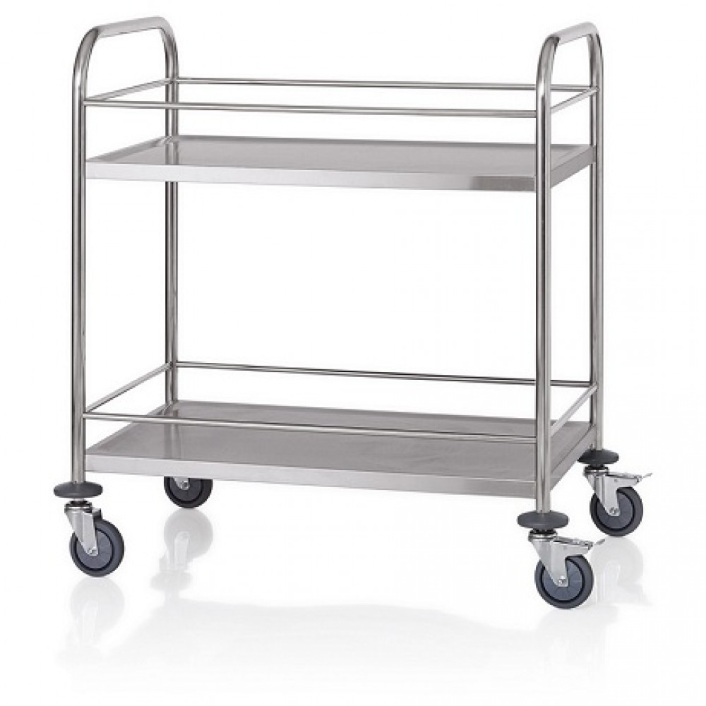 Carucior cu 2 polite cu balustradă