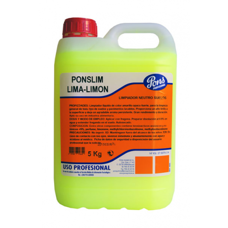 Detergent pardoseala Ponslim Lima Limon 5L