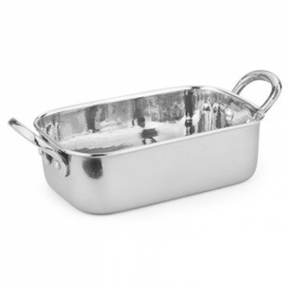Roaster pătrat inox, servire cartofi prăjiți, 400ml, 11,5x4,75 cm